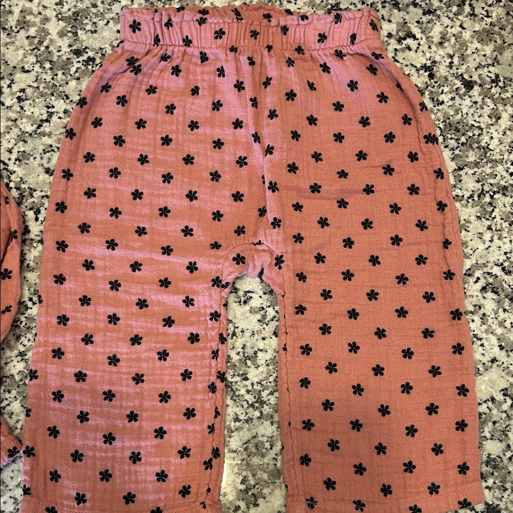 Cat & Jack Kids Bottoms - Pink with Black Floral